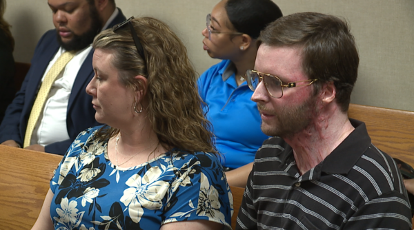 Lee Vogler sits in court